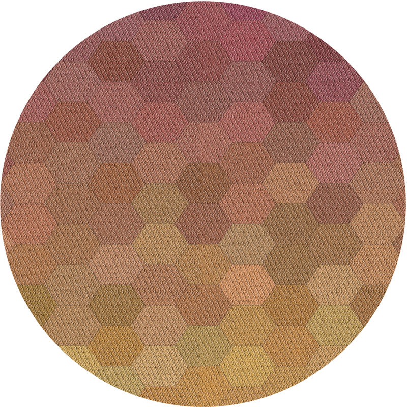Geometric Indoor Rug, Round 8'