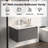 30-Inch Modern Gray Wall-Mount Bathroom Vanity With White Ceramic Integrated Basin 