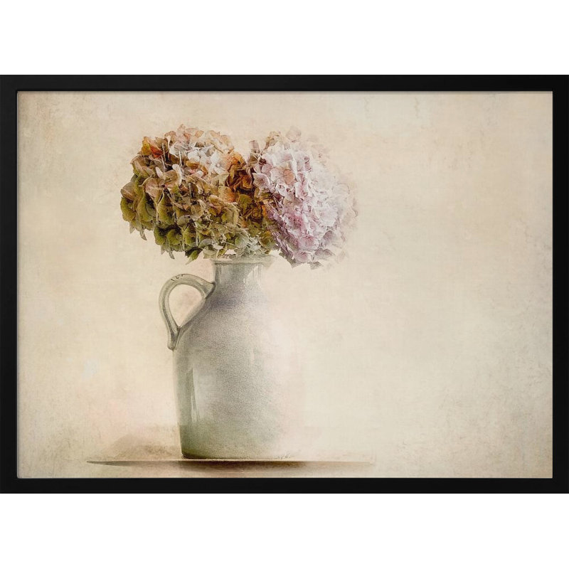 «Dry bouquet», art mural texturé encadré, H 10 po x l 14 po, Noir