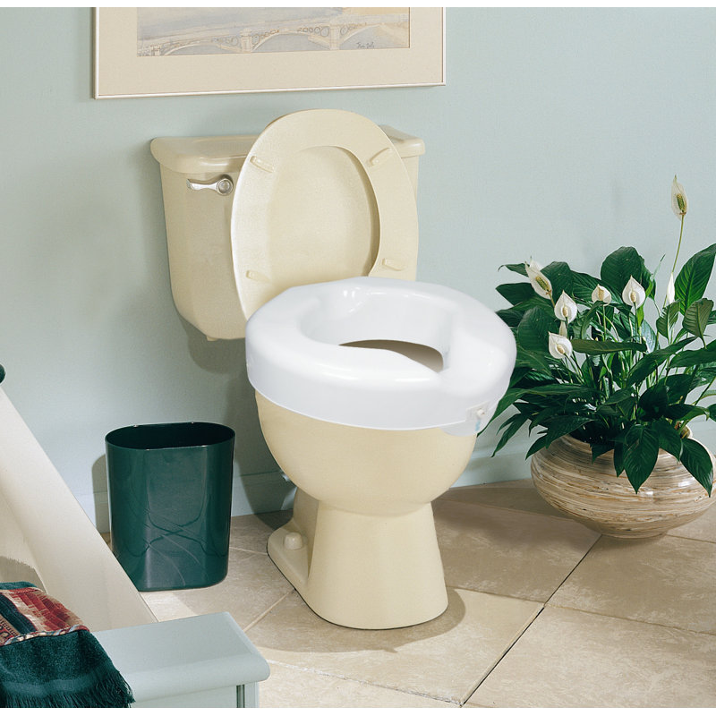 Siège de toilette surélevé à verrouillage sécuritaire