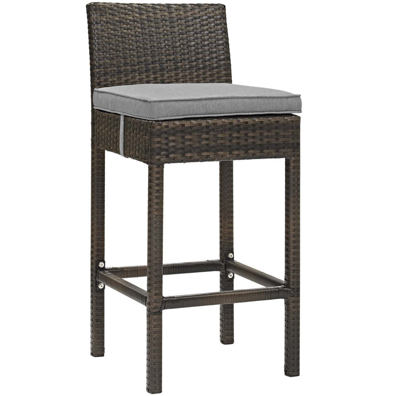 Tabouret de bar Havenside Home Bocabec, Gris, Brun
