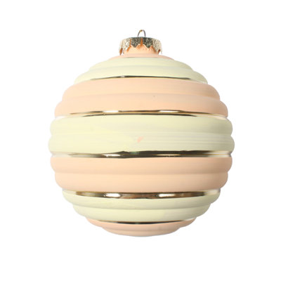 Horizontal Stripe Pastel Ball Ornament