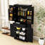 Élégant garde-manger élégant avec organisateurs coulissants, tablettes réglables et support de rangement pour porte-2023827955