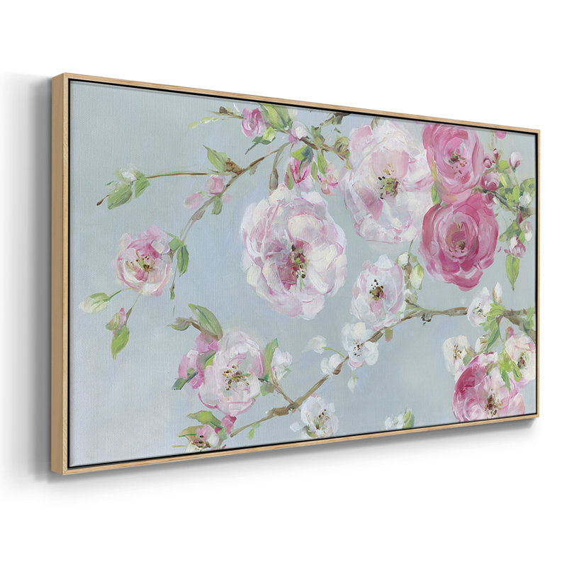 Scent of Spring - Toile tendue avec châssis encadré - Prêt à être accroché, H 25 po x l 49 po, Naturel