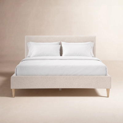 Boucle Upholstered Platform Bed