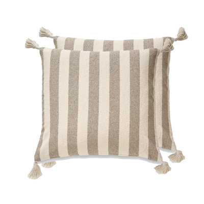 Housse de coussin French Stripe seulement - ensemble de 2