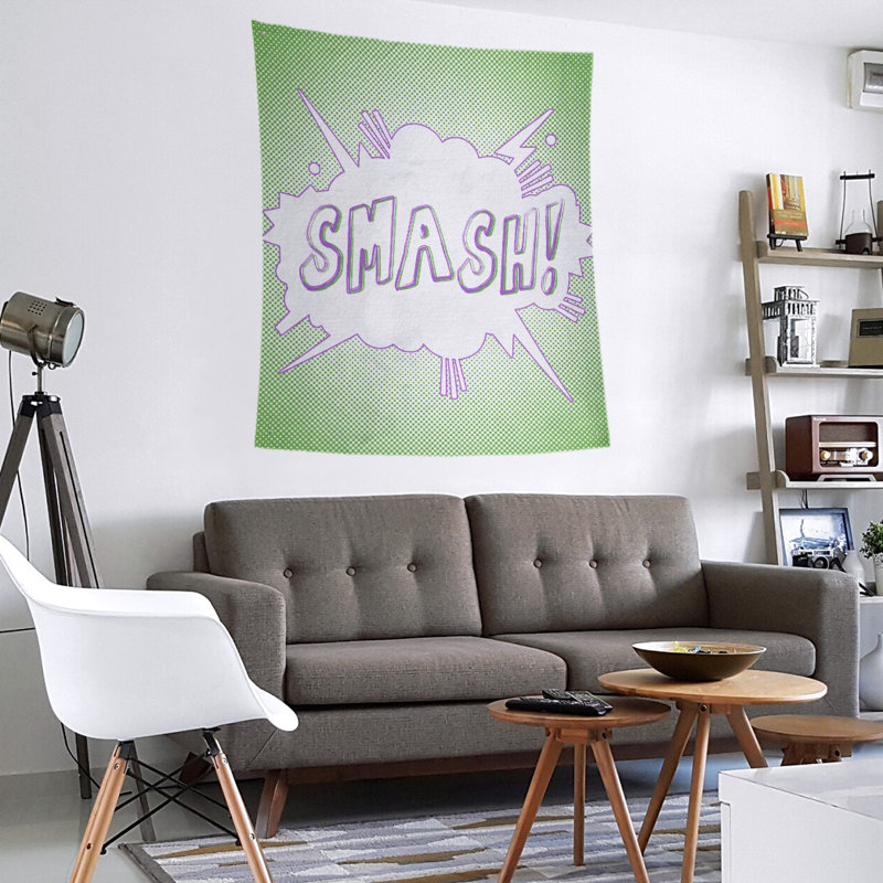 Tapisserie en polyester bd superhero art, H 80 po x l 68 po