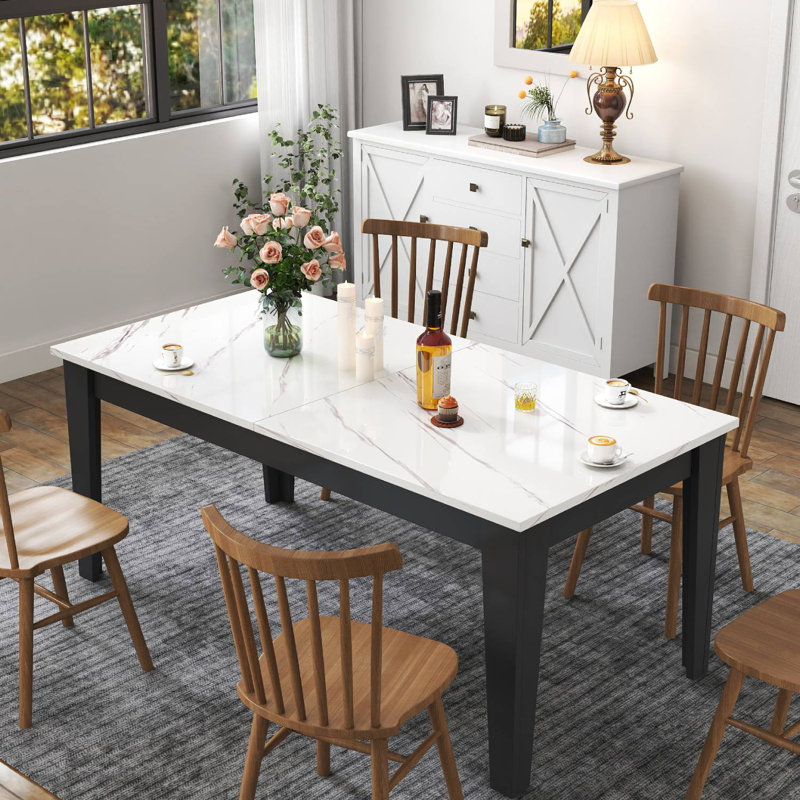 71"-106" Large Extendable Dining Table For 4-12 People