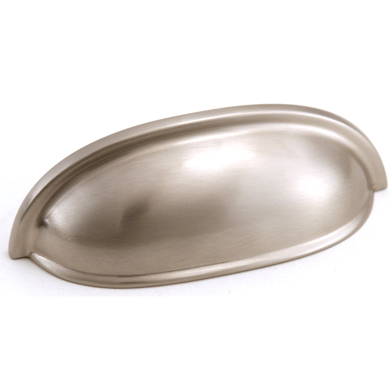 Cup Pulls Cup / Bin Pull, Satin Nickel