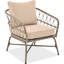 Mobilier de patio avec des vibrations modernes et des housses de coussin, sièges de table de style ovale