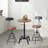 Jaisyn Swivel Pine Solid Wood Adjustable Height Counter Stool with Steel Frame