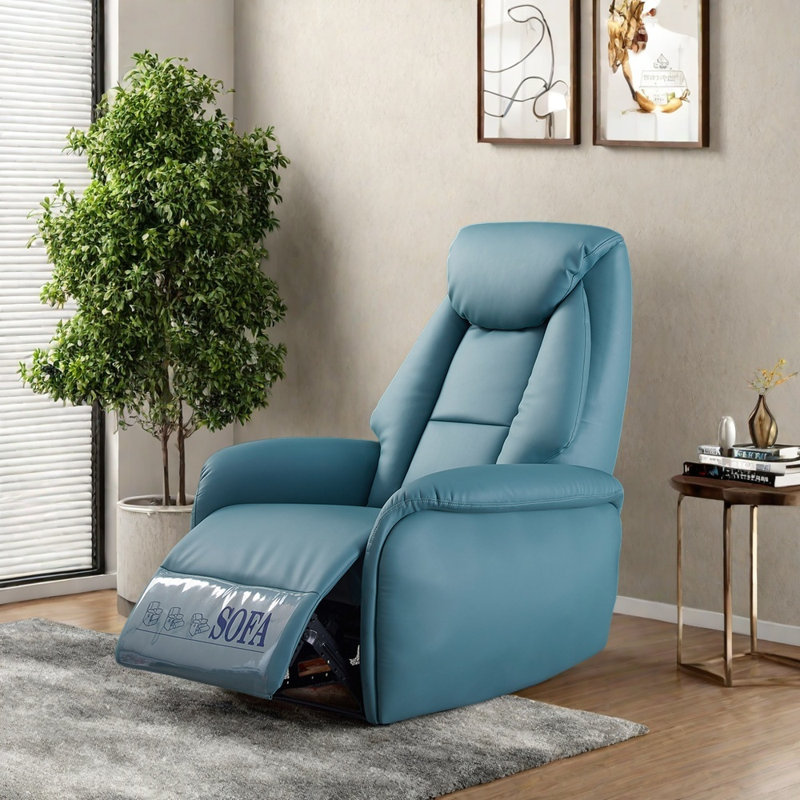 Chaise berçante réglable confortable et décontractée, Bleu