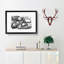 Pigs Illustration in Black and White - Picture Frame Drawing Print-55616611-55616613