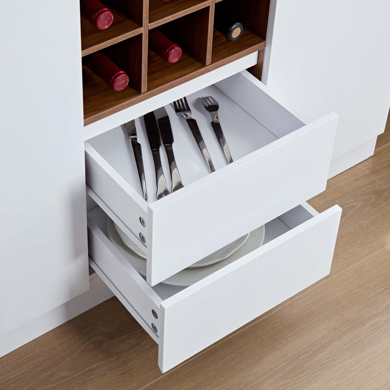 Armoire à vin Farmhouse Coffee Bar, 68,9 po avec rangement