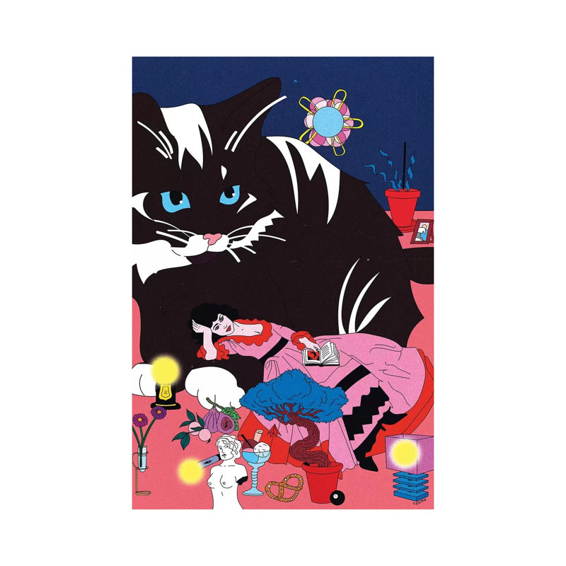 Cat Laying by Cosmo - Wrapped Canvas Print, 101.6 cm H x 66.04 cm W x 3.175 cm D