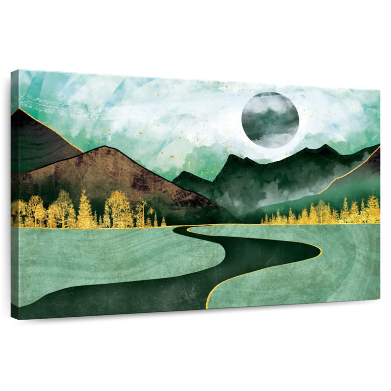Avery Abstract Green Nature, 26" H x 39" W