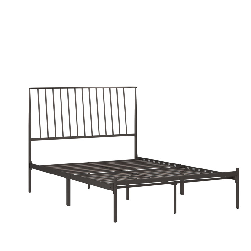 Aynsley Metal Platform Bed, Full, Dark Bronze