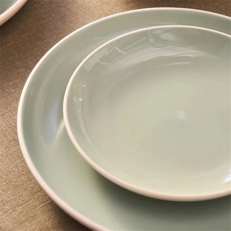 Rhonna Piece Porcelain China Dinnerware Set - Service for 6, Green