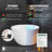 41'' x 41'' Freestanding Whirlpool Heated Acrylic Round Bathtub with Integrated Seat,Non-Slip Design