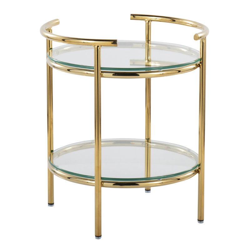 Nellye Glass Tray Top End Table