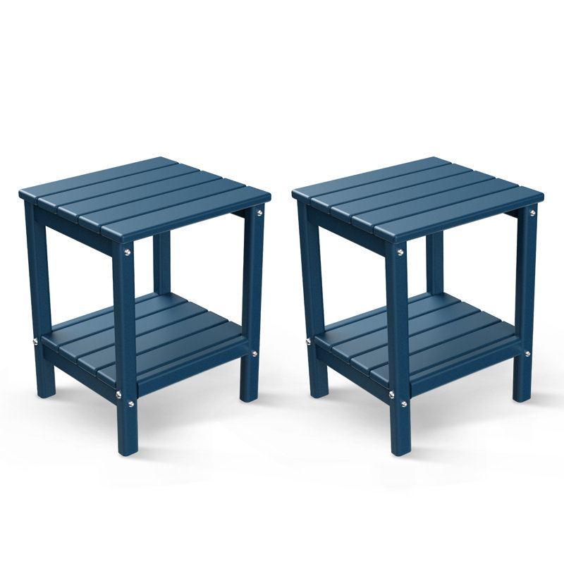 HDPE Adirondack Side Table, Bleu