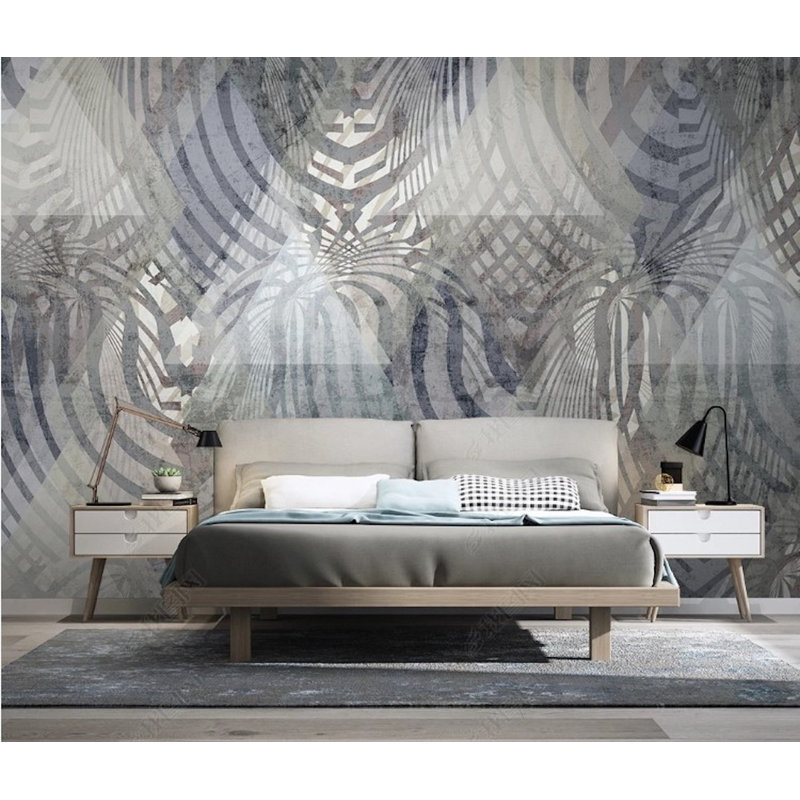 Papier peint abstrait avec motif abstrait scandinave, L 9 po x l 15 po