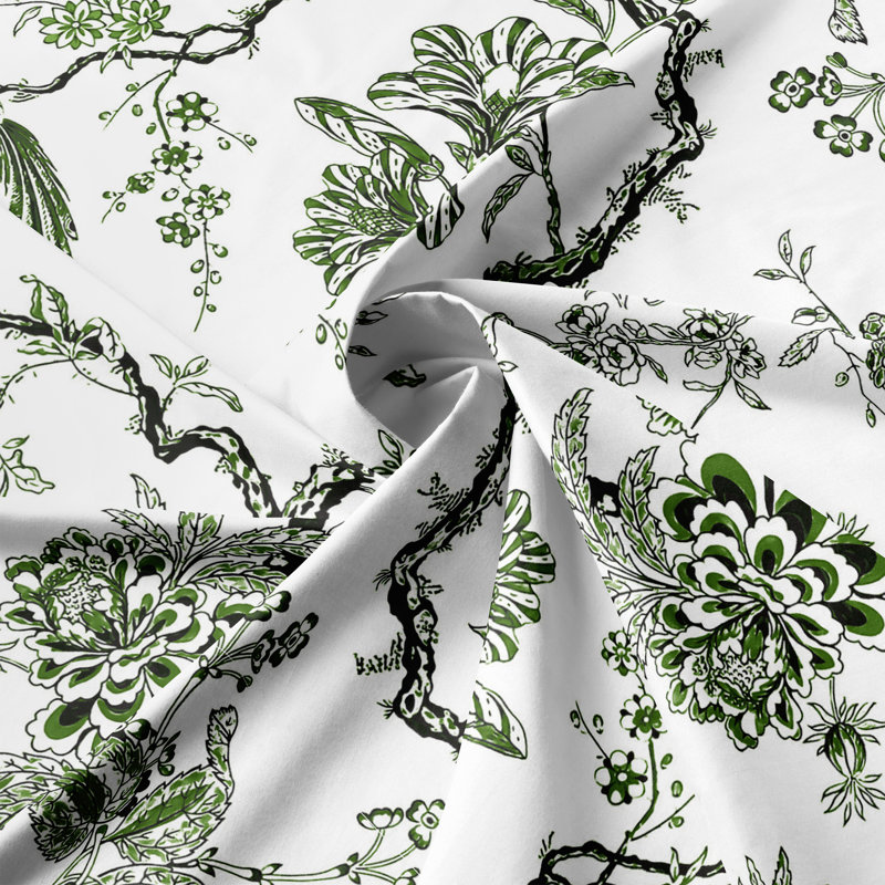 Tree Top Avocado Cotton Simple Top Pocket Drapery Panel Set of 2, 50" W x 108" L