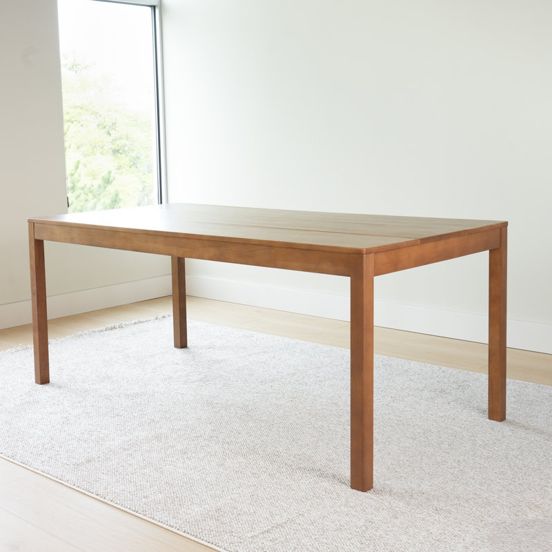 60" Solid Wood Rectangular Dining Table, Pecan, 30" H x 72" W x 35.75" D