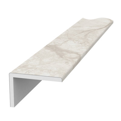 Garniture de rénovation FlexStone 3 po x 95 po avec rebord de 2 po crème Botticino