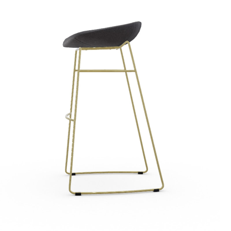 Palm Upholstered Backless Stool with Metal Frame, Counter Stool (26.5" Seat Height), Skuba Optic White
