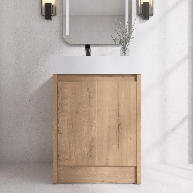 Meuble-lavabo simple 47,24 po avec plateau en résine Devie, 23.64"