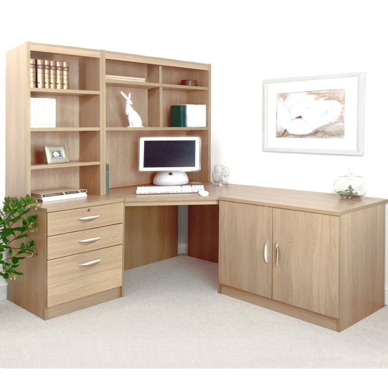 Neeley Corner Computer Desk, Oak