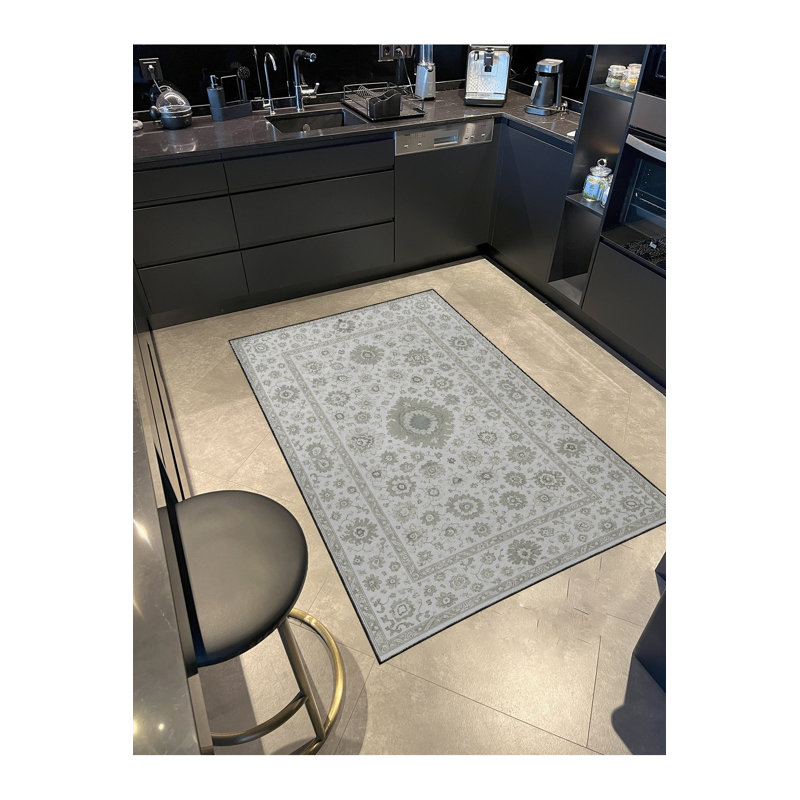 Tapis mauve à motif tissé lavable Mosso, 3'3" x 6'7"