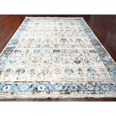 12'x17'9" Ivory Oushak Mahal Design Hand Knotted Oversize Oriental Rug E6F336FAE18F43C8BD0AF299EF0A2412
