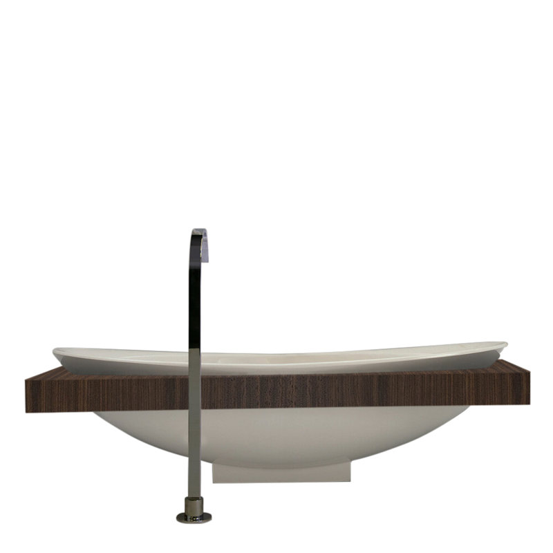Suave 78.75'' L Freestanding Soaking Bathtub, Gray Zebra
