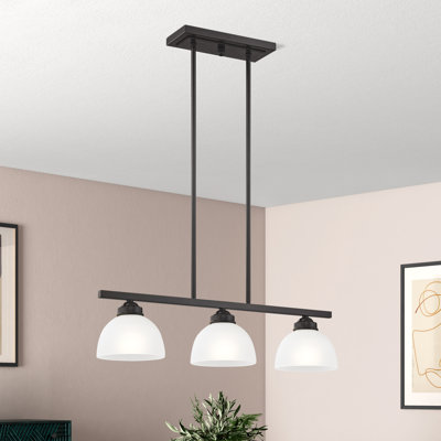 Luminaire suspendu linéaire pour îlot de cuisine à 3 lumières Annete