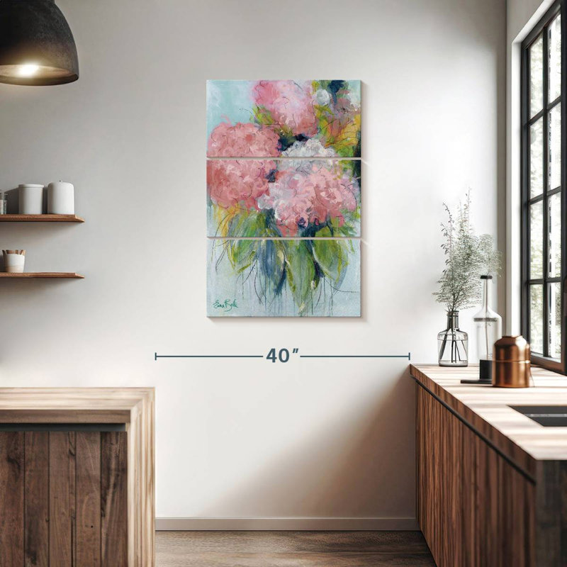 Avery Pink Hydrangeas I, 38" H x 24" W