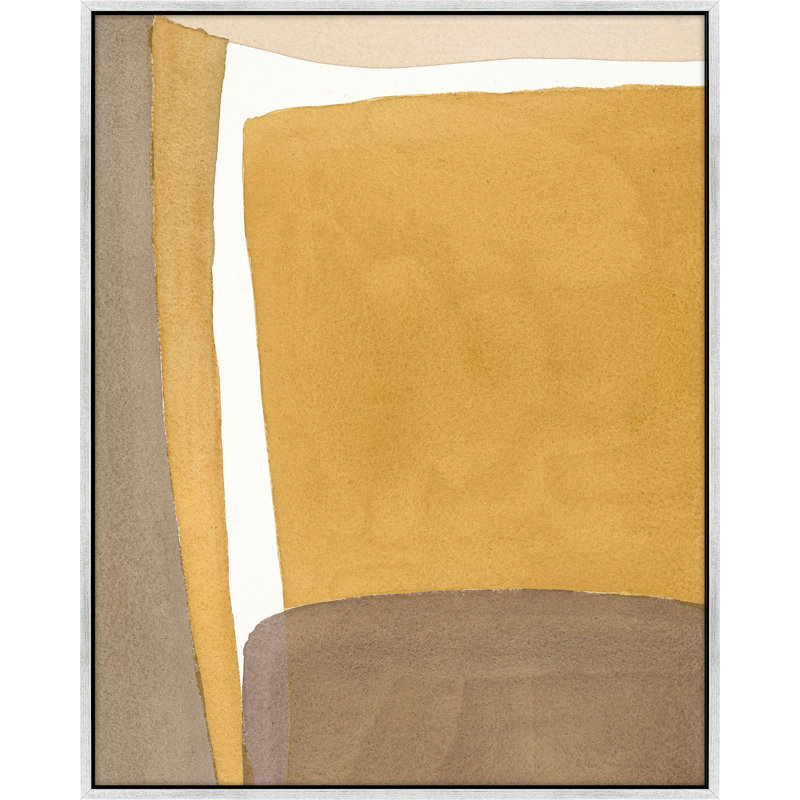 Light Ochre by Julia Balfour, Silver Framed Canvas, 25" H x 20" W x 1.4" D