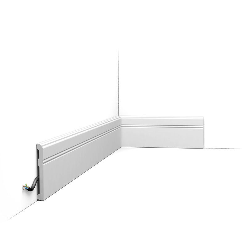Base en polystyrène blanc apprêté H 4-5 / 16 po x P 1/2 po x l 78 po