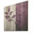Purple Leaves Plum Precision - Leaves Wood Wall Art On Natural Pine Wood-2094157554
