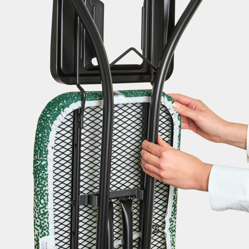 Brabantia Size B Ironing Board with Solid Steam Iron Rest, Black/Green/Beige