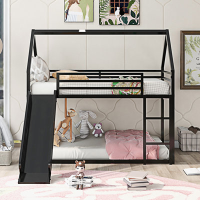 House Bunk Bed With Ladder And Slide