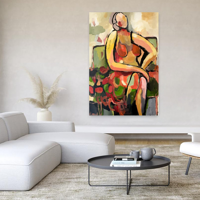 Art contemporain contemporain abstrait, H 60 po x l 40 po