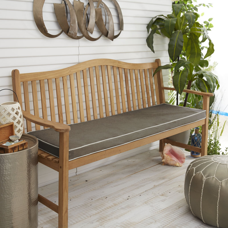Outdoor Bench Seat Cushion, 2" H x 57" W x 16" D