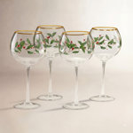 Holiday Balloon 16 oz. Red Wine Glass