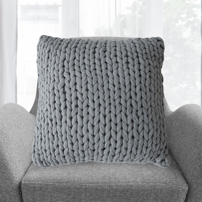 Reversible Throw Pillow, Gray