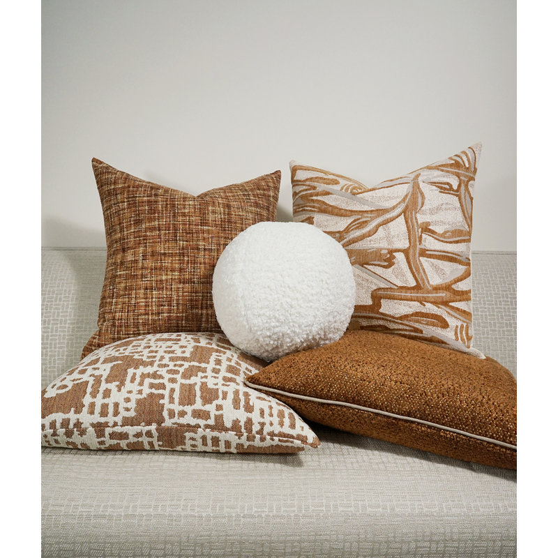 Knubby Square Pillow Cover & Insert, Copper, Square 24"