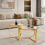 Ensemble de tables basses gigognes, table basse ronde moderne avec structure en métal-859369563