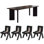 2 4 - Person Solid Wood Top Four Leg Base Dining Set