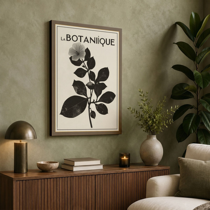 Study Botanical - Wrapped Canvas, 36x24 - 91.4 x 61.0 cm, White Border